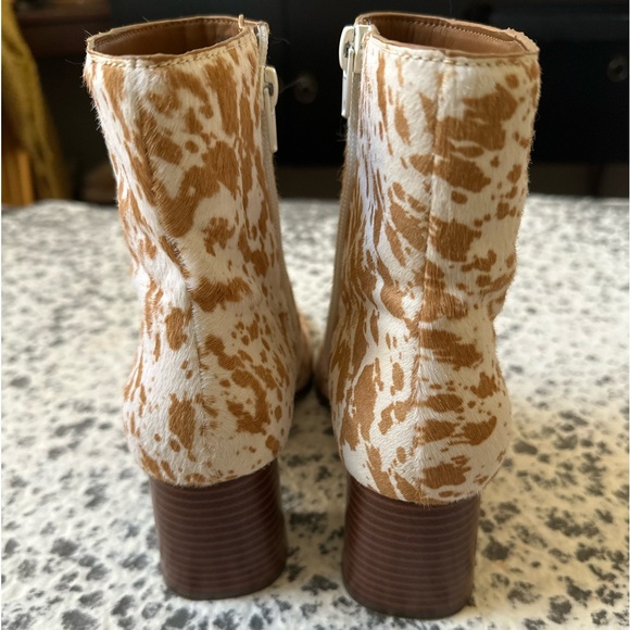 I.N.C Calf Hair Speckled Block Heel Ankle Boots - Picture 2 of 9